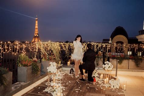 Amazing Paris Proposal At The Peninsula Paris Rooftop