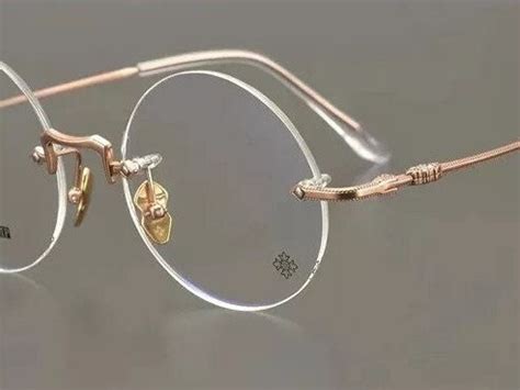 Round Gold Rimless Glasses Steve Jobs Style Circle Eyeglass Frames ...