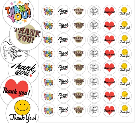 Stonehouse Collection: Assorted Thank You Envelope Seal - 144 Stickers