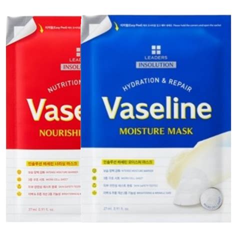 [LEADERS] Vaseline Facial Mask Sheet Moisture Nourishing Face Pack 27ml - Now In Seoul