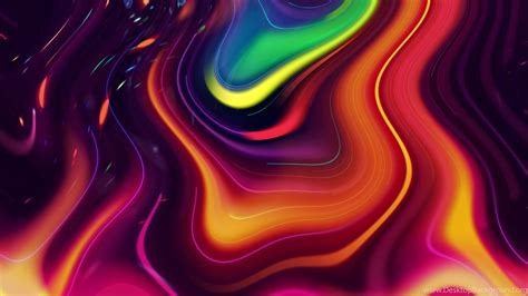 Abstract Swirl Colors Psychedelic Bright Wallpapers Desktop Background