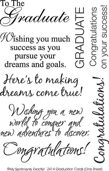 My Sentiments Exactly Rub-Ons-Graduation Cards Supplier: | Graduation ...