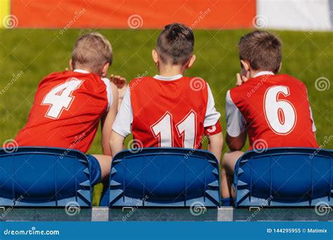 Junior Soccer Players Sitting on Football Soccer Team Bench Editorial Image - Image of happiness ...