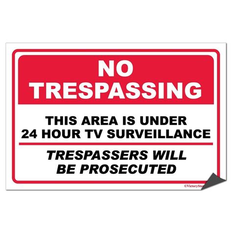 No Trespassing Sign/Sticker | VictoryStore – VictoryStore.com