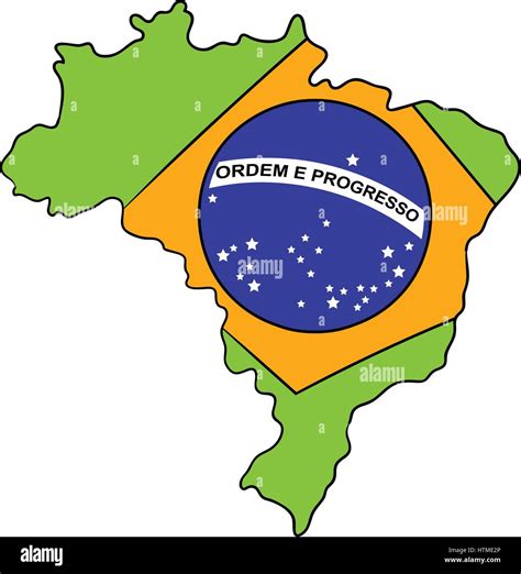 Brazil map and flag icon cartoon Stock Vector Image & Art - Alamy