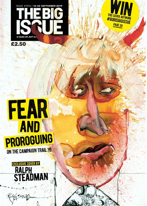 Ralph Steadman creates portrait of Boris Johnson for Big Issue front cover | Guernsey Press