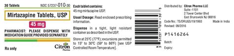 MIRTAZAPINE 45MG - RX Products