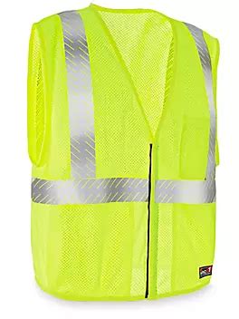 Class 2 Flame-Resistant Hi-Vis Safety Vest - XL S-21955-X - Uline