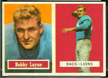 1957 Topps Football Card #32: Bobby Layne