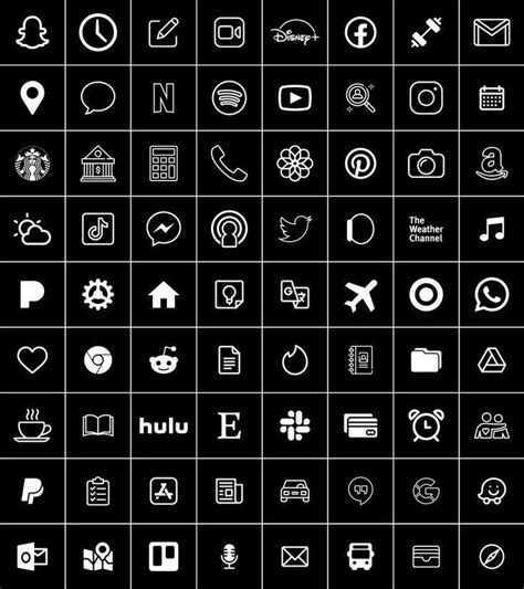 Apps logo Black todas | Icono de ios, Pantalla de inicio iphone, Iconos ...