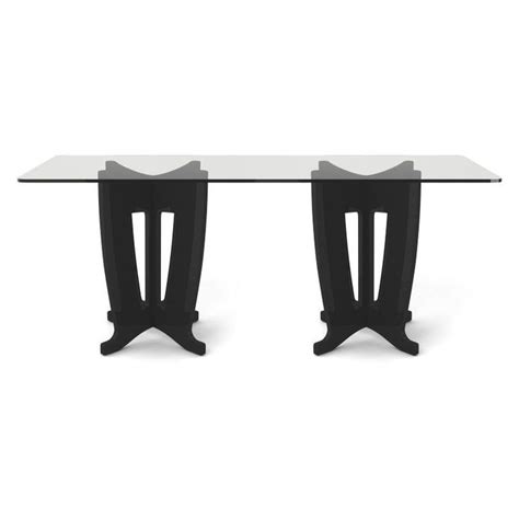 Manhattan Comfort Jane 2.0 Sleek Tempered Glass Top Dining Table Black Gloss - 105453 | Glass ...