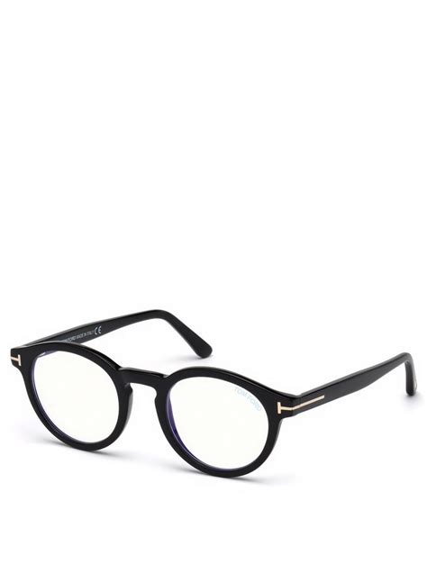 TOM FORD Round Optical Glasses With Blue Block Technology | Holt Renfrew Canada