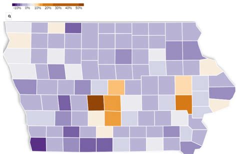 Iowa 2020 census data map: County population change | The Gazette