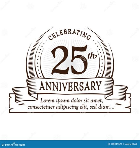 25th Anniversary Design Template. 25 Years Logo. Twenty-five Years Vector and Illustration ...