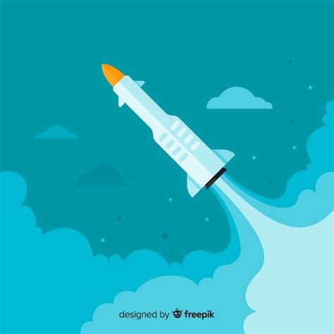 Free: Modern rocket composition with flat design - nohat.cc