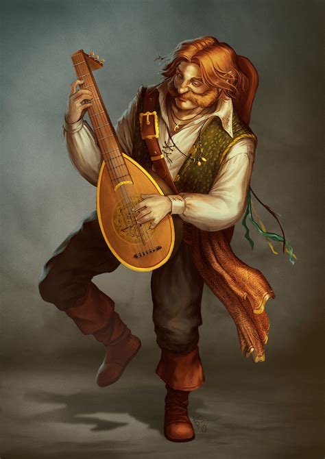 [OC][ART] Halfling bard - dnd commission : characterdrawing