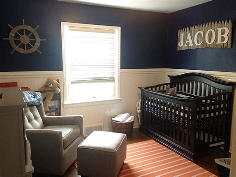 Nautical Boy Orange and Navy Nursery - Project Nursery