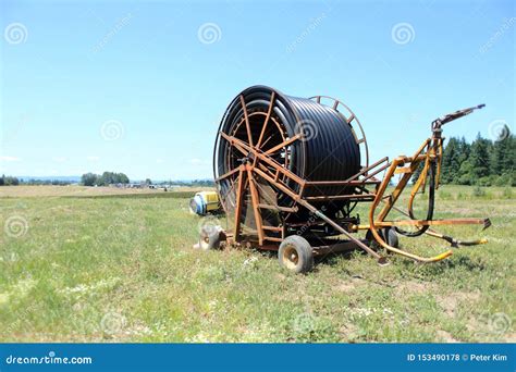 Irrigation Equipment on Farm Stock Photo - Image of equipment, hose: 153490178