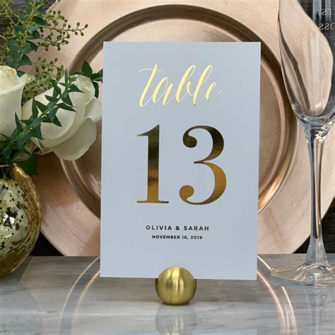 Wedding Table Number, Gold Table Numbers, Elegant Wedding Table Numbers ...