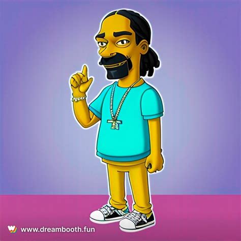 cartoon of Snoop Dogg in the style of the simpsons : r/WeirdDreamBooth