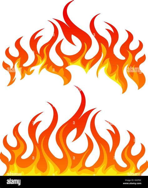 Fire flames vector set Stock Vector Image & Art - Alamy