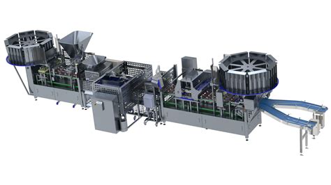 4-Lane Filling line with several topping stations, MAP-sealing and lidding – Empack NL