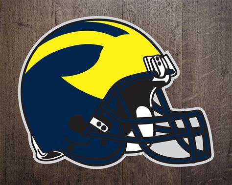 University of Michigan Football Helmet / College Football Sign ...