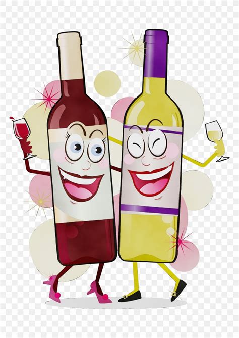 Bottle Wine Bottle Cartoon Drinkware Drink, PNG, 1920x2716px, Watercolor, Alcohol, Beer Bottle ...