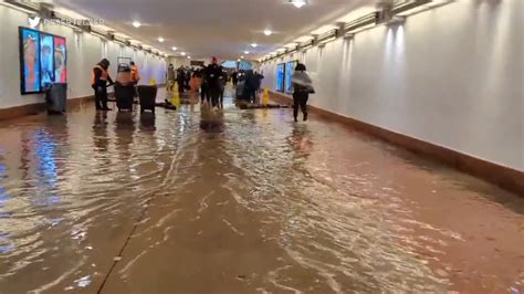 Flooding at LA's Union Station makes a mess for travelers - ABC7 Los ...