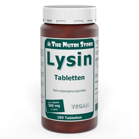 Lysin 500 mg vegan Tabletten 180 Stk. | Energia Vital Shop - Tanken Sie Lebensenergie