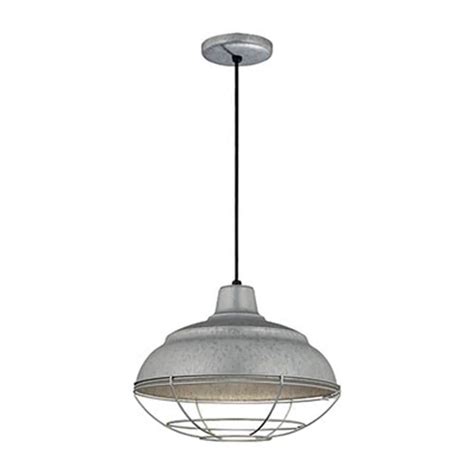 Millennium Lighting R Series Galvanized Single Transitional Warehouse Pendant Light at Lowes.com