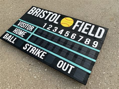 Softball scoreboard | Wooden pallet signs, Football scoreboard, Sports nursery