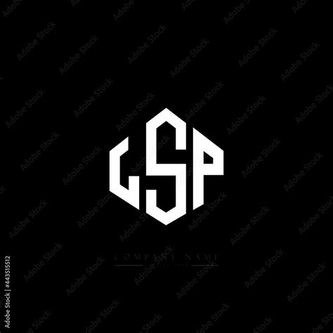 Vetor do Stock: LSP letter logo design with polygon shape. LSP polygon logo monogram. LSP cube ...