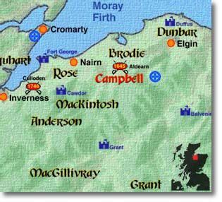 Campbell of Cawdor map | Scottish heritage, Clan, Map