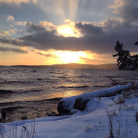 Winter Sunset in Cape Breton