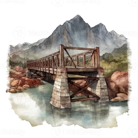 Watercolor painting of mountains 22728216 PNG