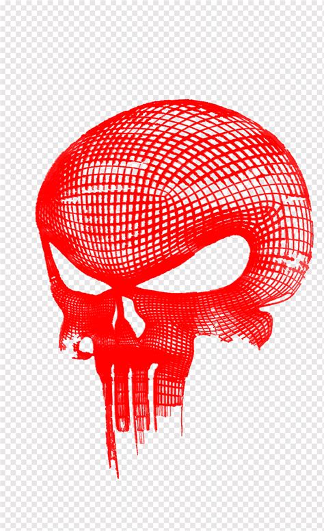 Red Punisher logo art, Punisher Daredevil Logo, skulls, superhero ...