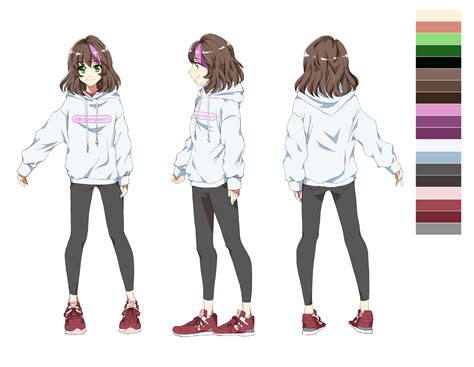 ArtStation - Anime Girl Character Design for Visual Novel