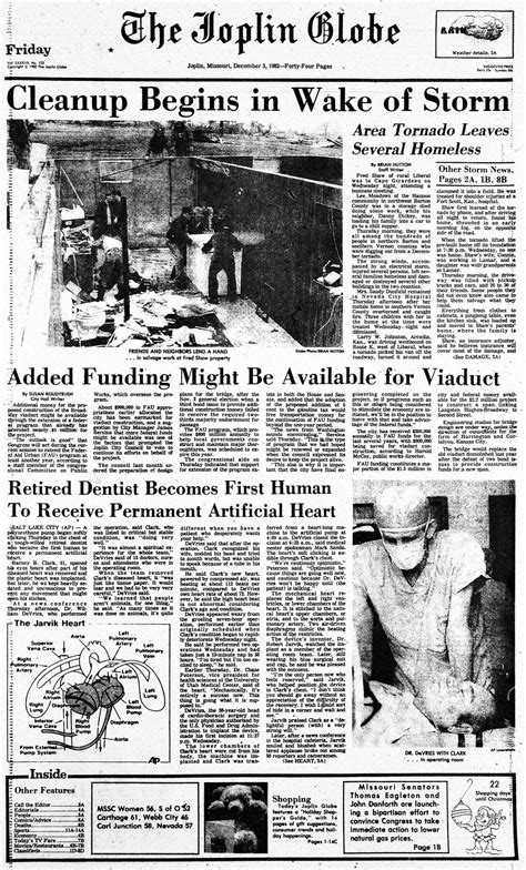 SLIDESHOW: Joplin Globe front pages through the years | Globe's 125th ...