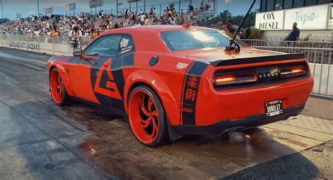 Dodge Challenger Demon Gains Wild 24-Inch Wheels, Goes Drag Racing - autoevolution