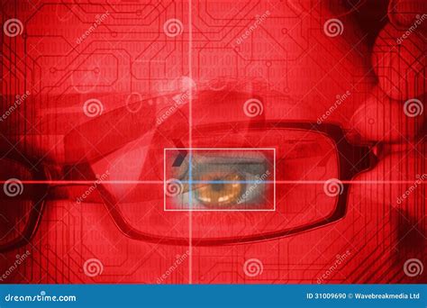 Woman Having an Eye Analysed Stock Photo - Image of analysis, glasses: 31009690