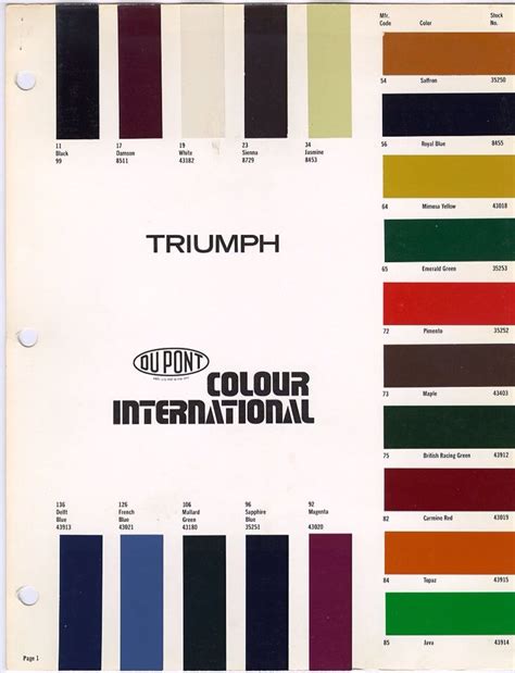 TR6 Paint Options | Classic triumph motorcycles, Triumph motorcycles ...