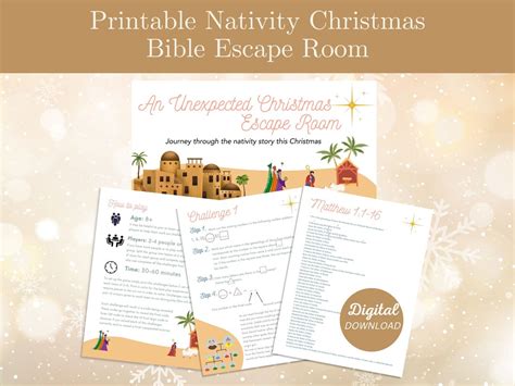 Christmas Nativity Escape Room, Bible Escape Room, Bible Study Escape Room, Kids, Teenagers ...