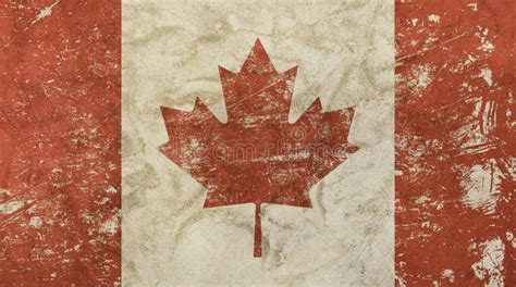 Old Grunge Vintage Faded Flag of Canada Stock Illustration - Illustration of country, background ...