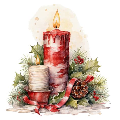 16 Christmas Candle Clipart Christmas Candlestick Clipart - Etsy UK