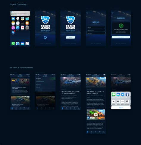 Rocket League PE iOS App :: Behance