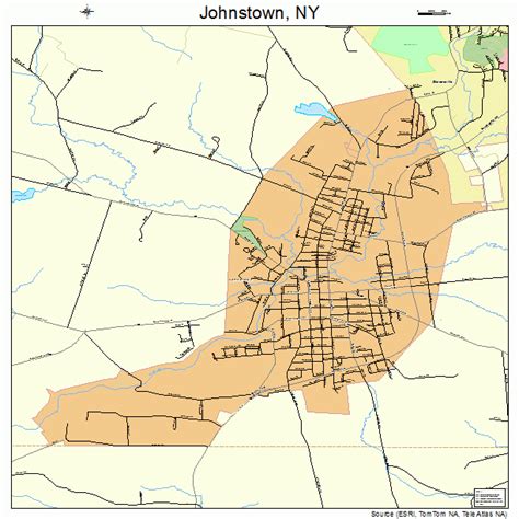 Johnstown New York Street Map 3638781