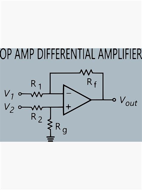 "Op amp differential amplifier" Poster for Sale by VVAgraphics | Redbubble