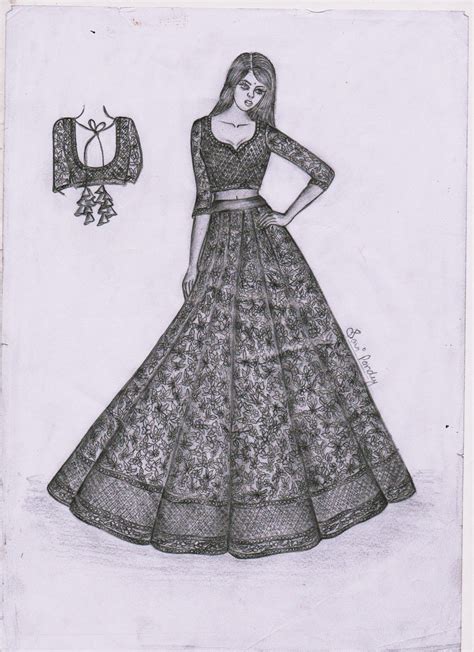 Buy lehenga design sketch cheap online