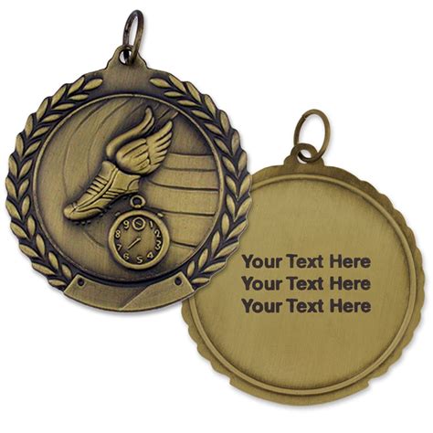 PinMart's Engravable Personalized Track Sports Medal 1st Place- Gold ...